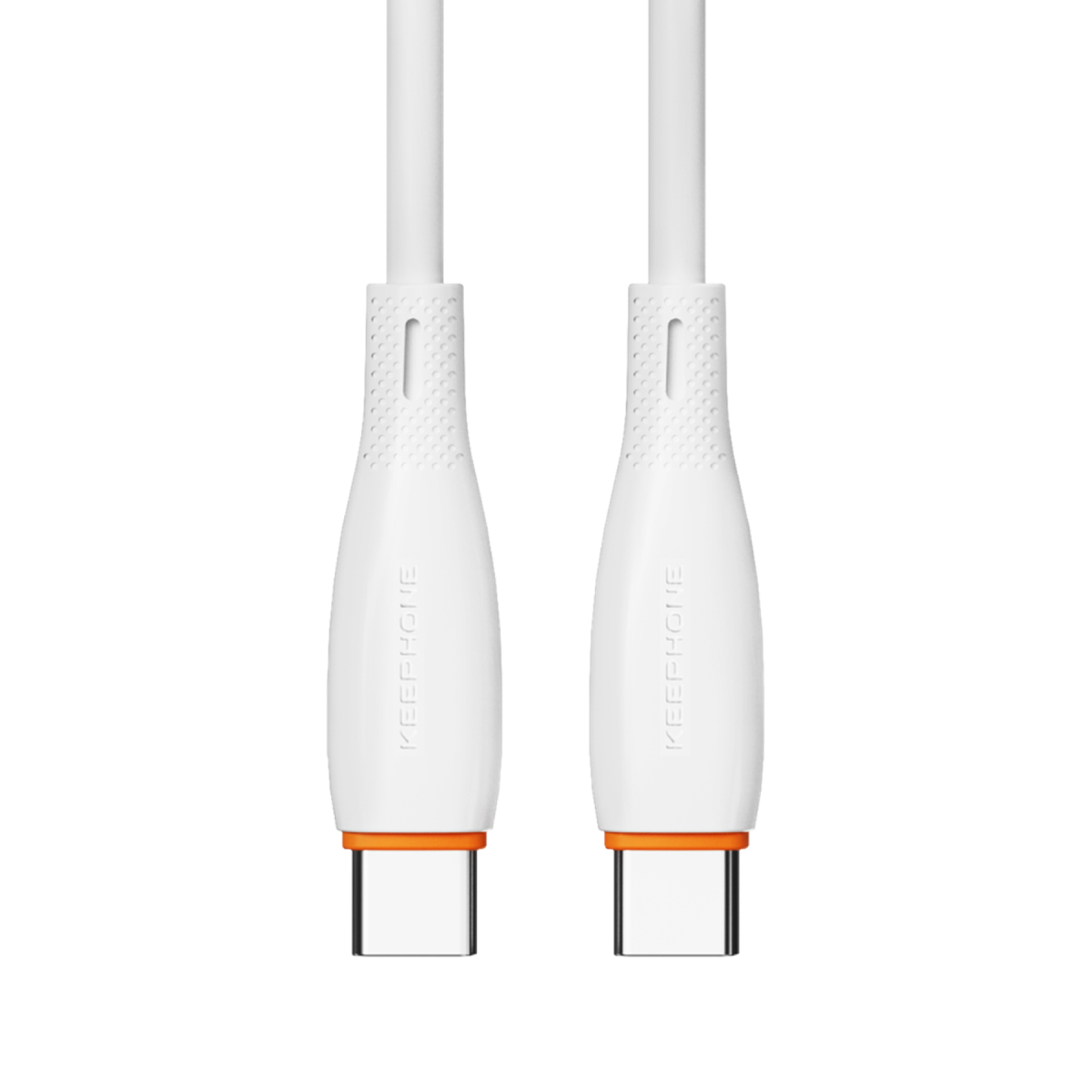 Keephone Shanklin 1.2M Type-C to Type-C 480 Mbps Data ve Şarj Kablosu - Beyaz