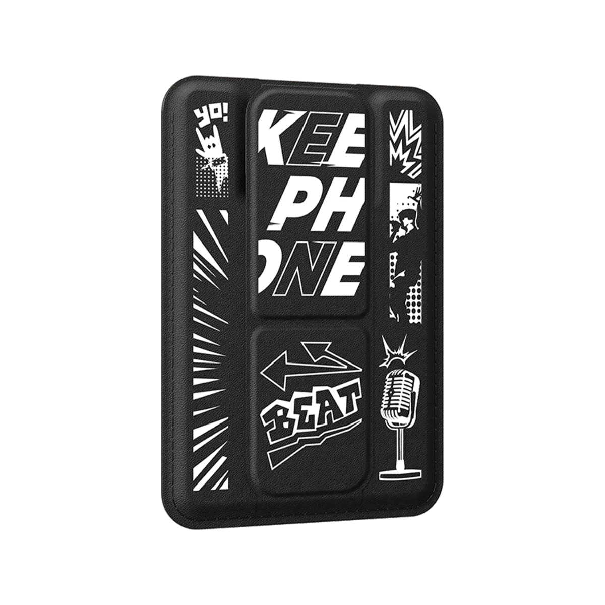 Keephone SnapFit Stant Özellikli Magsafe Kartlık - Siyah