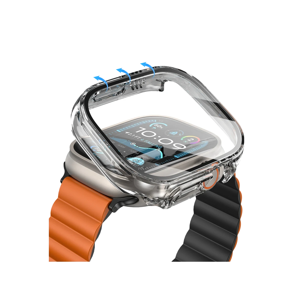 Keephone Apple Watch 42mm Air Armor Camlı Kasa Ekran Koruyucu - Şeffaf