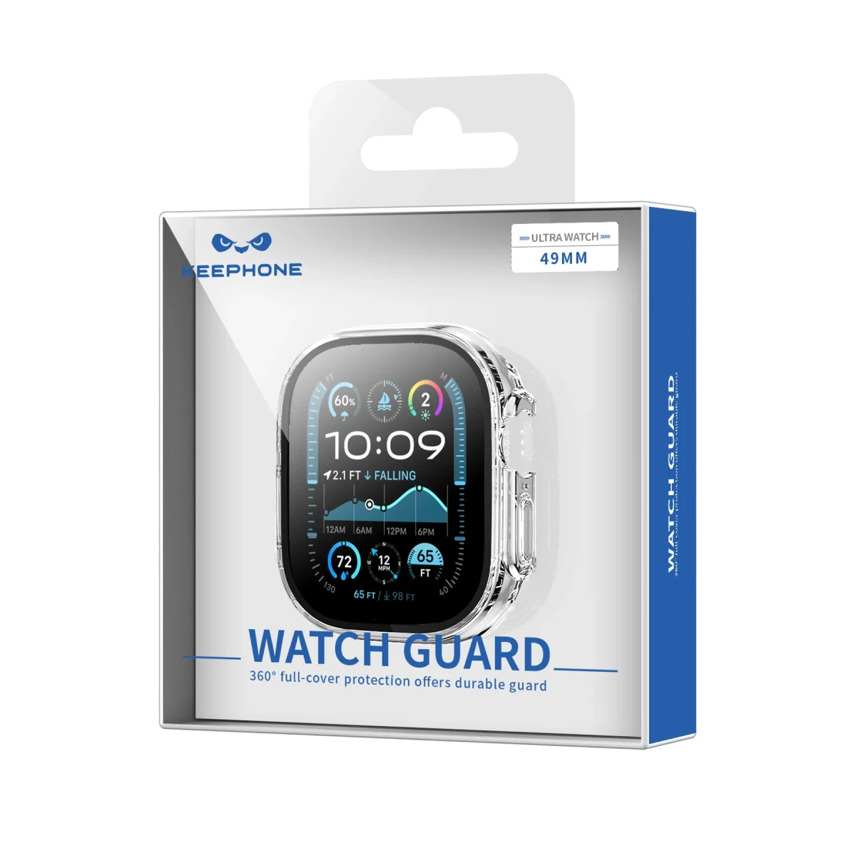 Keephone Watch 46mm Air Armor Camlı Kasa Ekran Koruyucu - Şeffaf